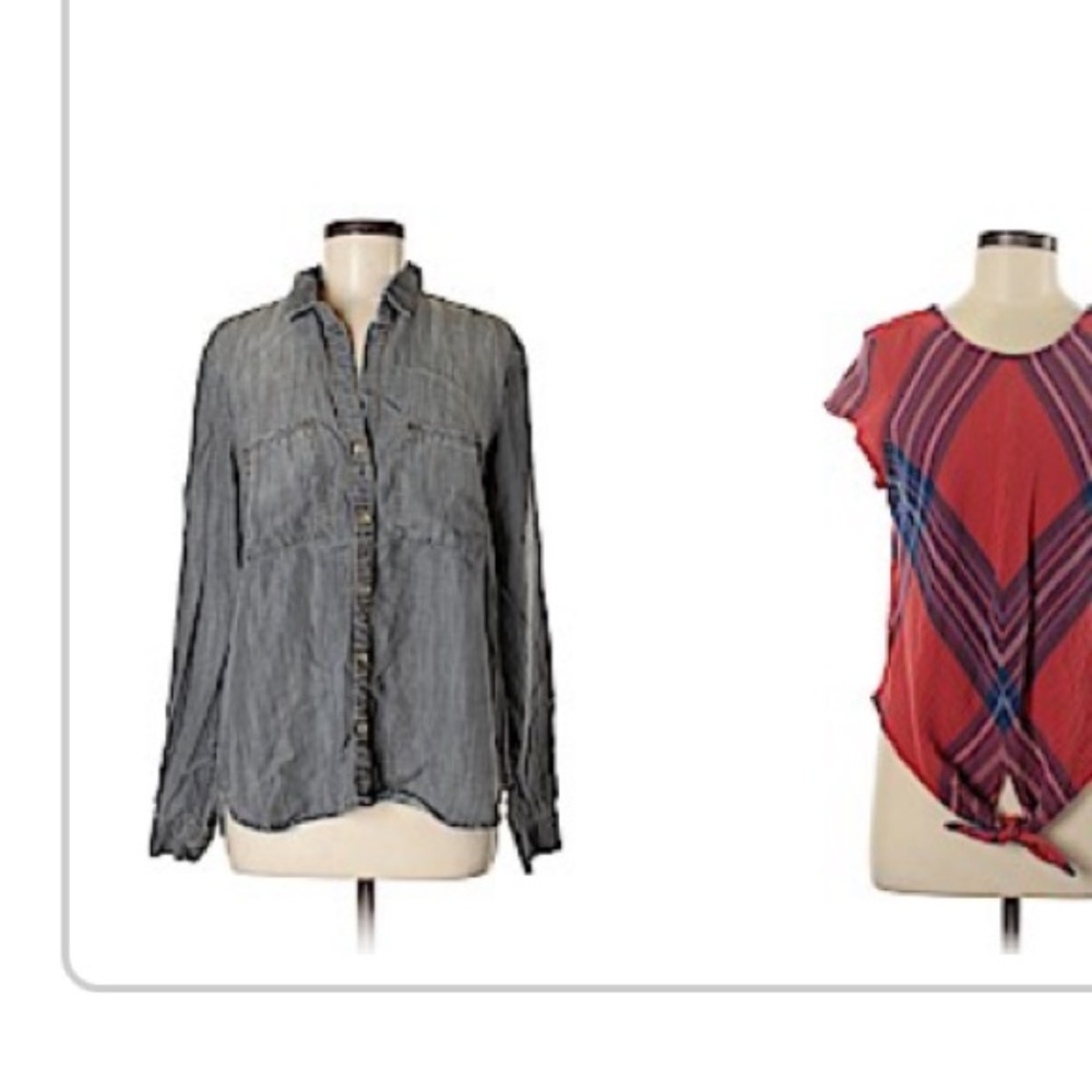 Cloth and Stone Grey Button Down Blouse Long Sleeve